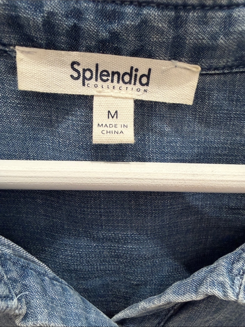 Splendid puff-sleeve denim blouse - Picture 3 of 6